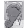 Samsung Dryer DV90DG52A0AELE, white, SpaceMax, Higiene care, 9kg, A+++, heat pump / DV90DG52A0AELE
