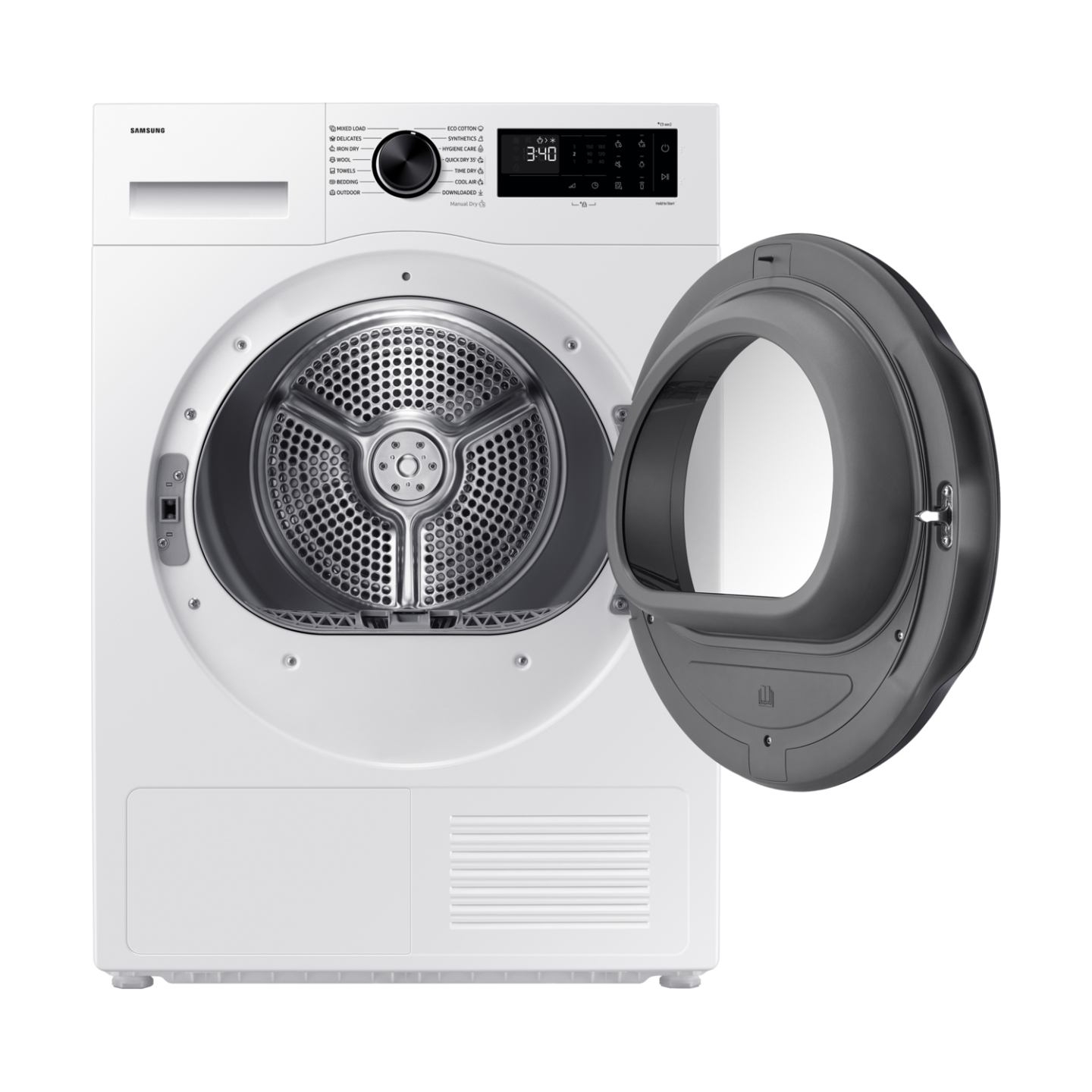 Samsung Dryer DV90DG52A0AELE, white, SpaceMax, Higiene care, 9kg, A+++, heat pump / DV90DG52A0AELE