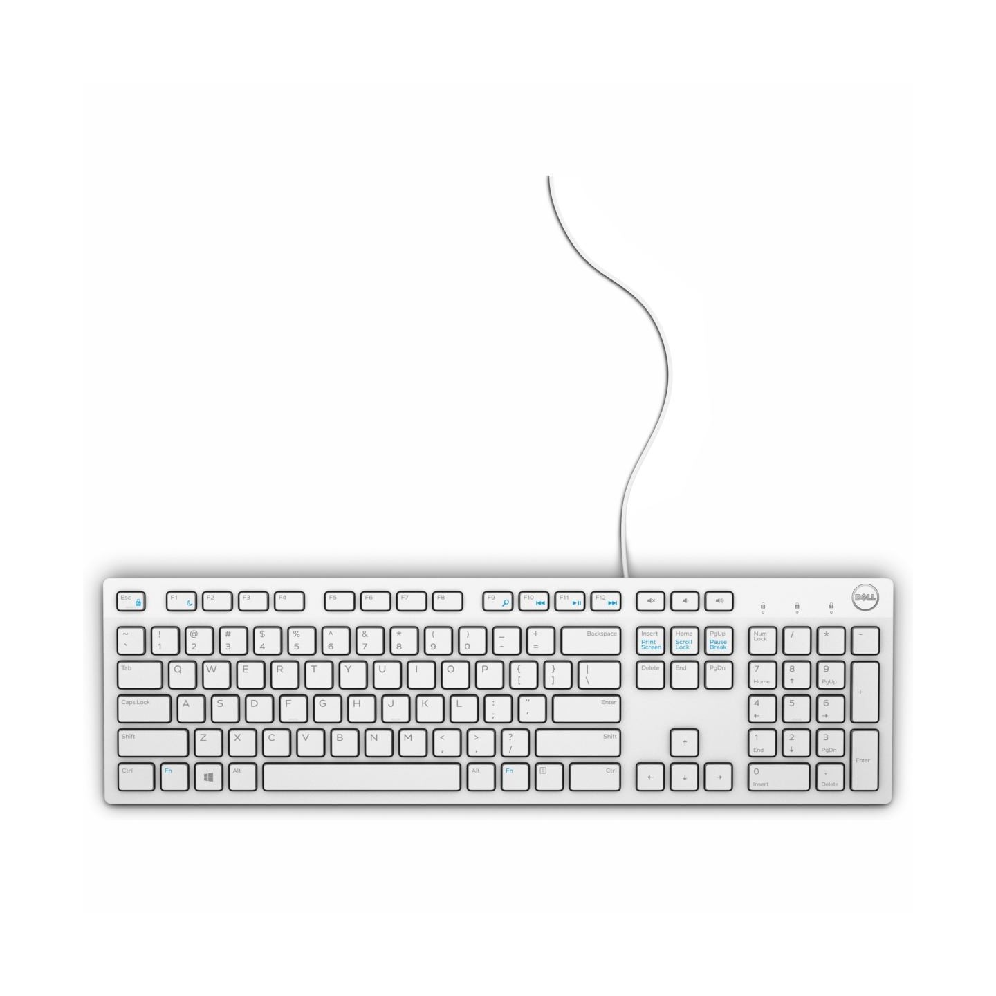 Dell Wired Keyboard - KB216 - US International (QWERTY) - White / 580-ADGM