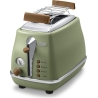 Delonghi Icona Vintage Toaster CTOV 2103.GR 900W, Stainless steel, Crumb tray, Defrost, Green / CTOV2103.GR