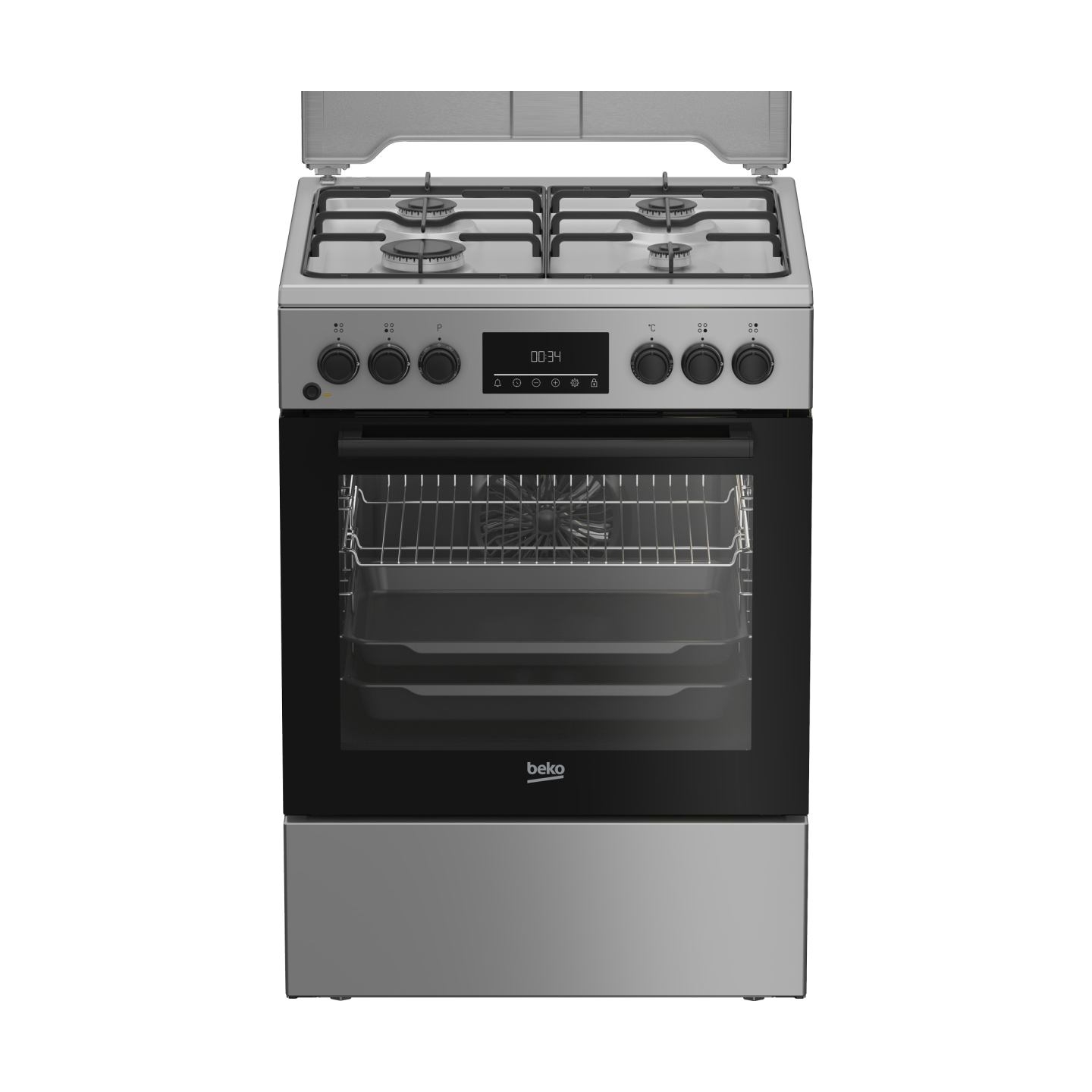 Beko Cooker FBM62320SDS, Width 60 cm, A, Gas/Electric, LED screen / FBM62320SDS