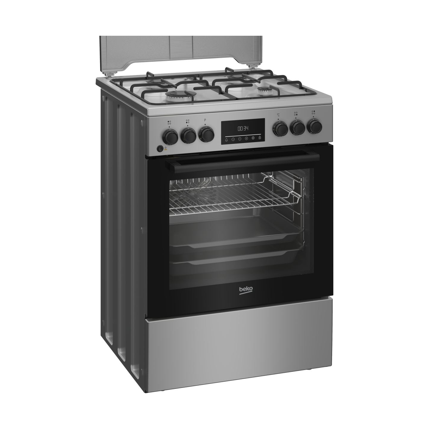 Beko Cooker FBM62320SDS, Width 60 cm, A, Gas/Electric, LED screen / FBM62320SDS