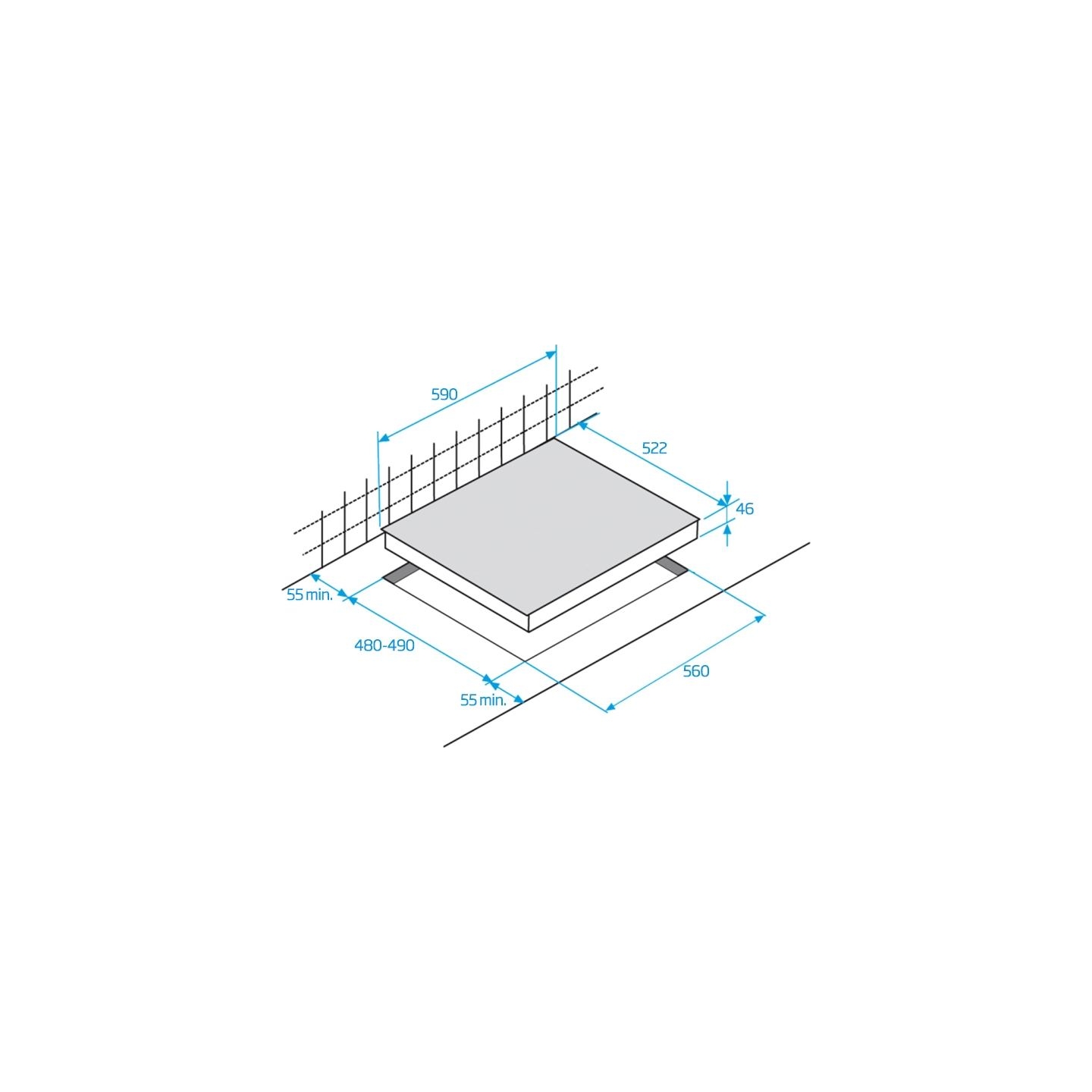 Beko Hob HILW64222S 60 cm Gas Black / HILW64222S