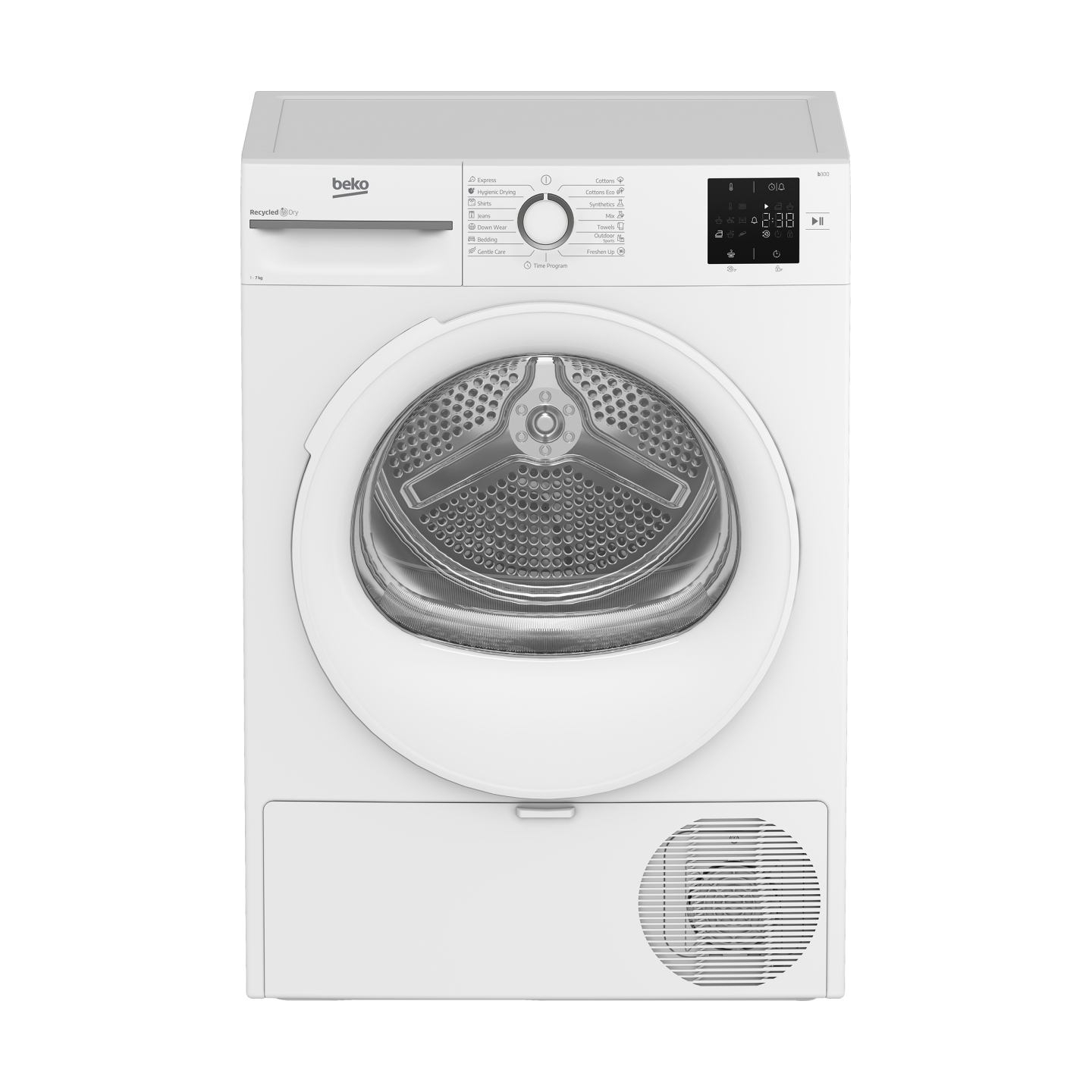 Beko Dryer BM3T372E0W, 7 kg, Energy class E, Depth 54.5 cm / BM3T372E0W