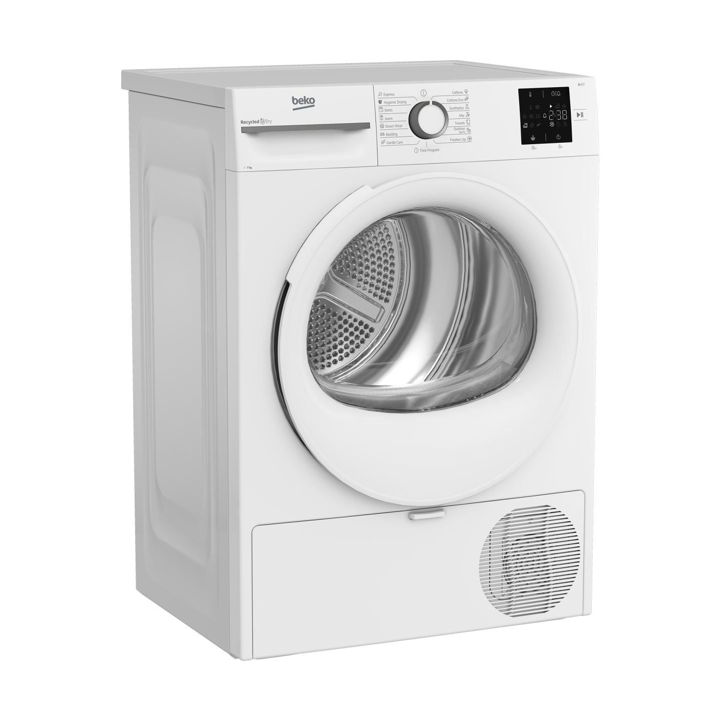 Beko Dryer BM3T372E0W, 7 kg, Energy class E, Depth 54.5 cm / BM3T372E0W