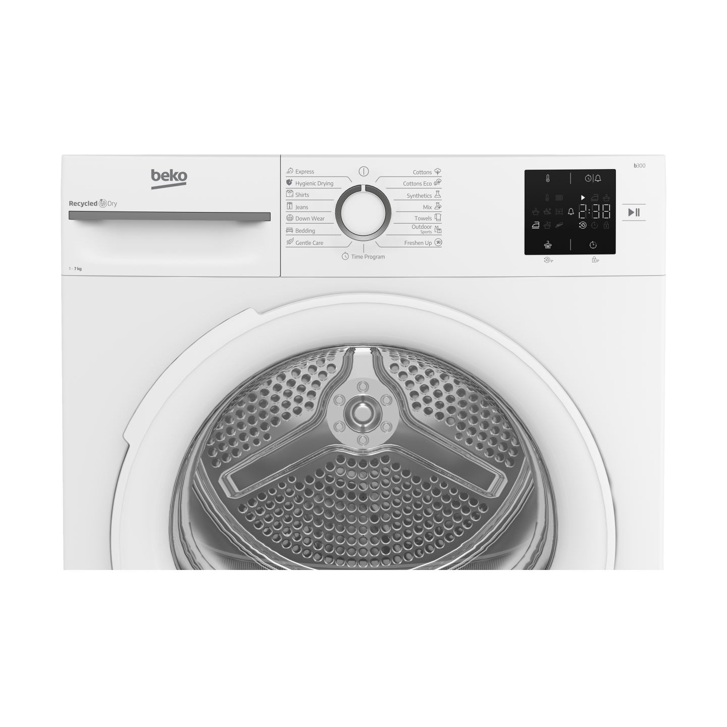Beko Dryer BM3T372E0W, 7 kg, Energy class E, Depth 54.5 cm / BM3T372E0W