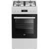Beko  Cooker FSM51339DWDS, Width 50 cm, A, Gas/Electric, White / FSM51339DWDS