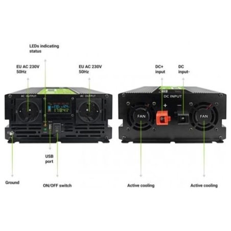 Green Cell power inverter 12V-230V 2000W
