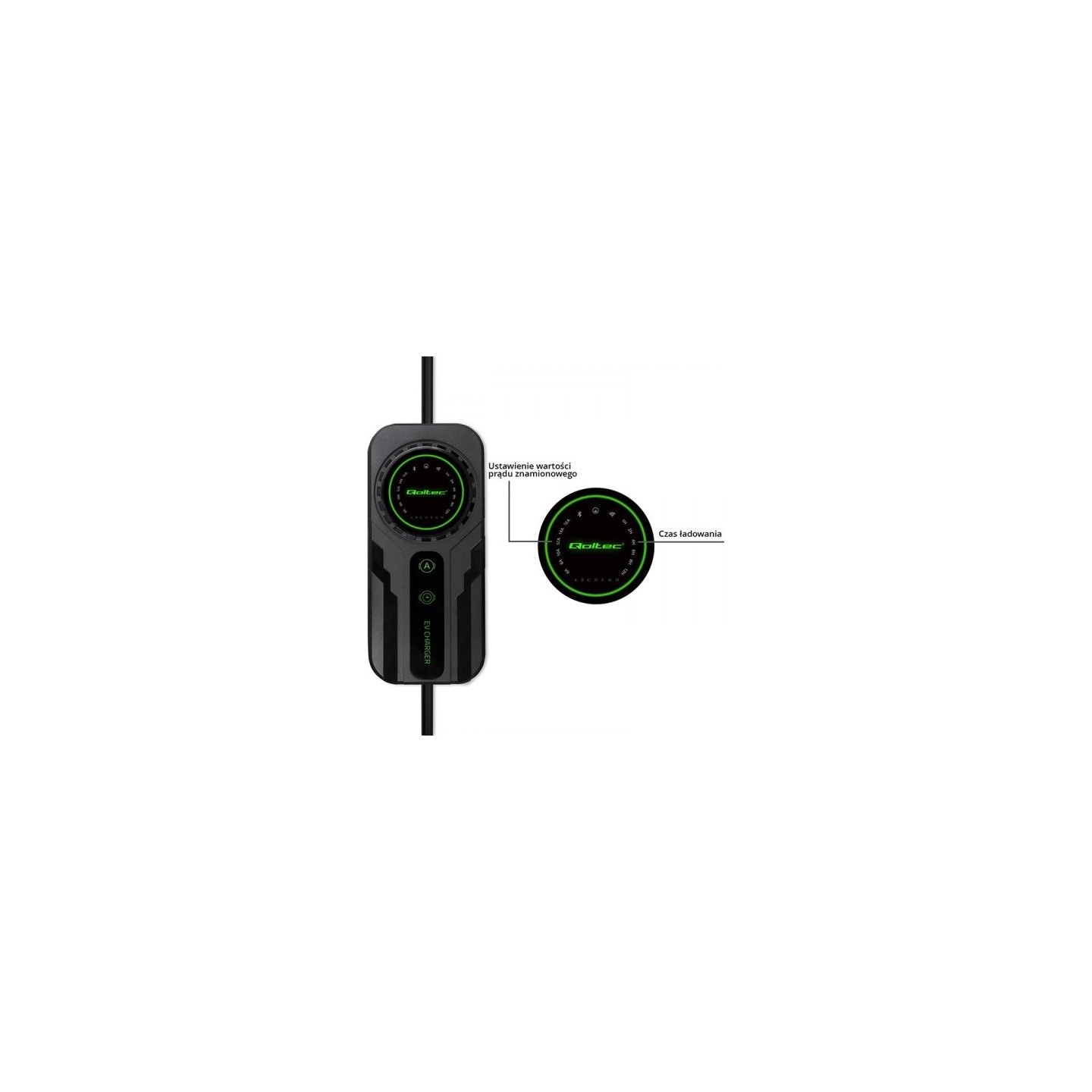 Qoltec 52468 Mobile charger for EV 2in1