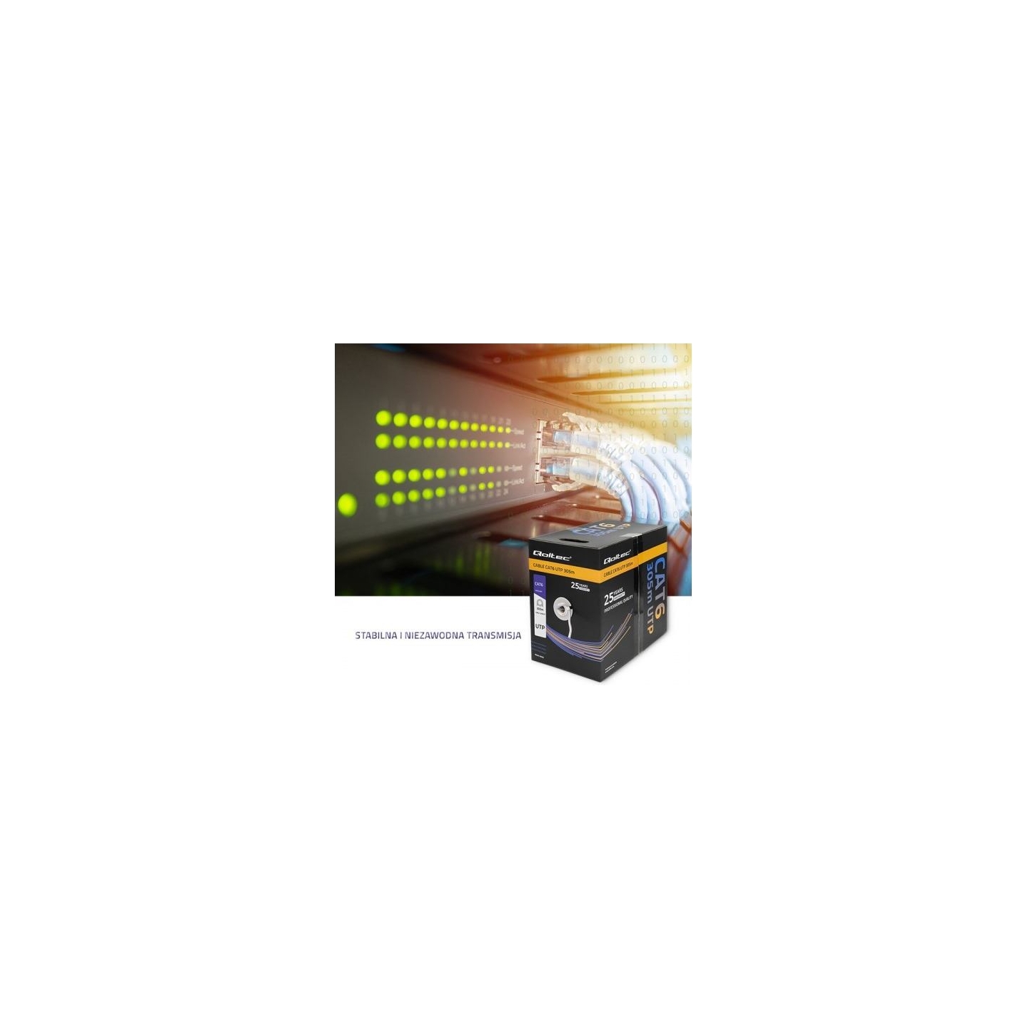 Qoltec 50359 UTP network cable CAT6 305m