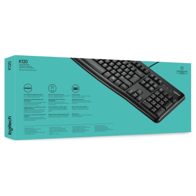 Logitech LOGI K120 Corded Keyboard black OEM US