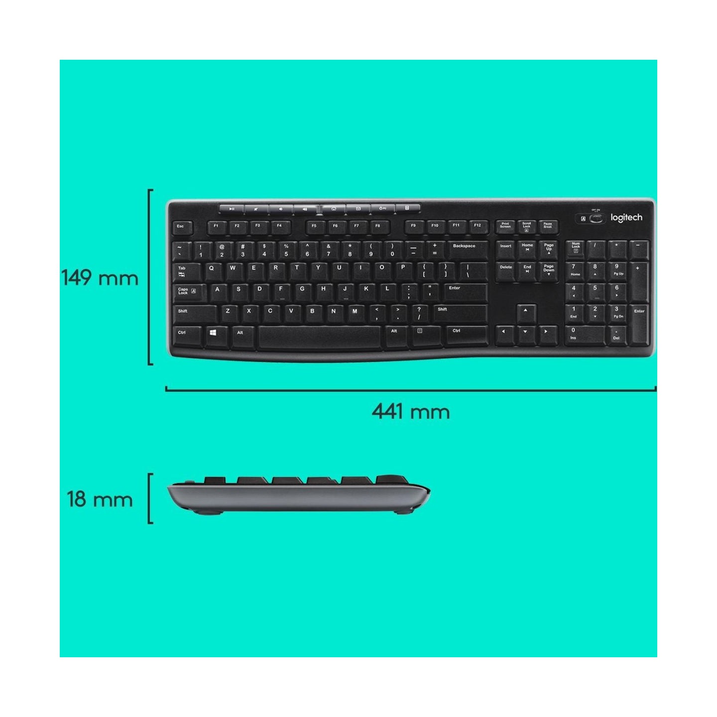 Logitech LOGI MK270 Wireless Combo black USB (US)