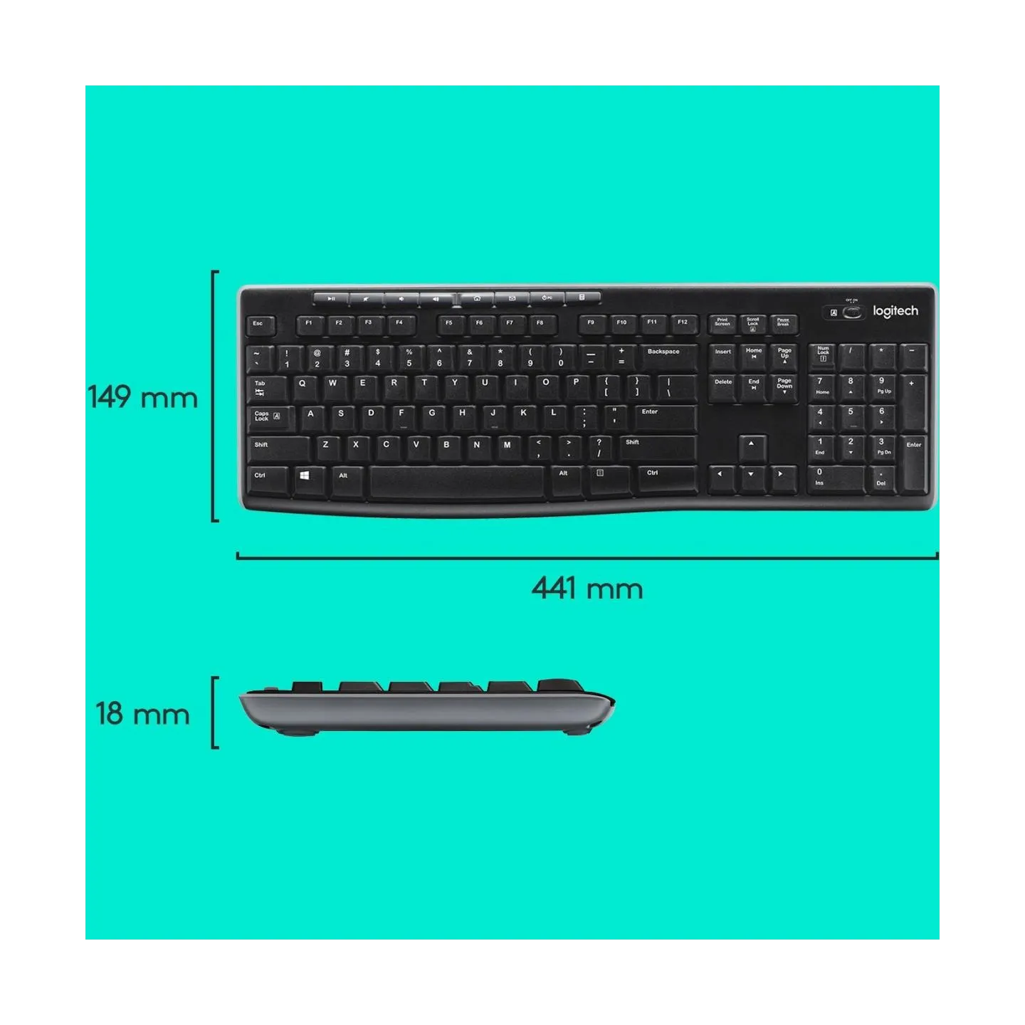 Logitech LOGI MK270 Wireless Combo black USB (US)