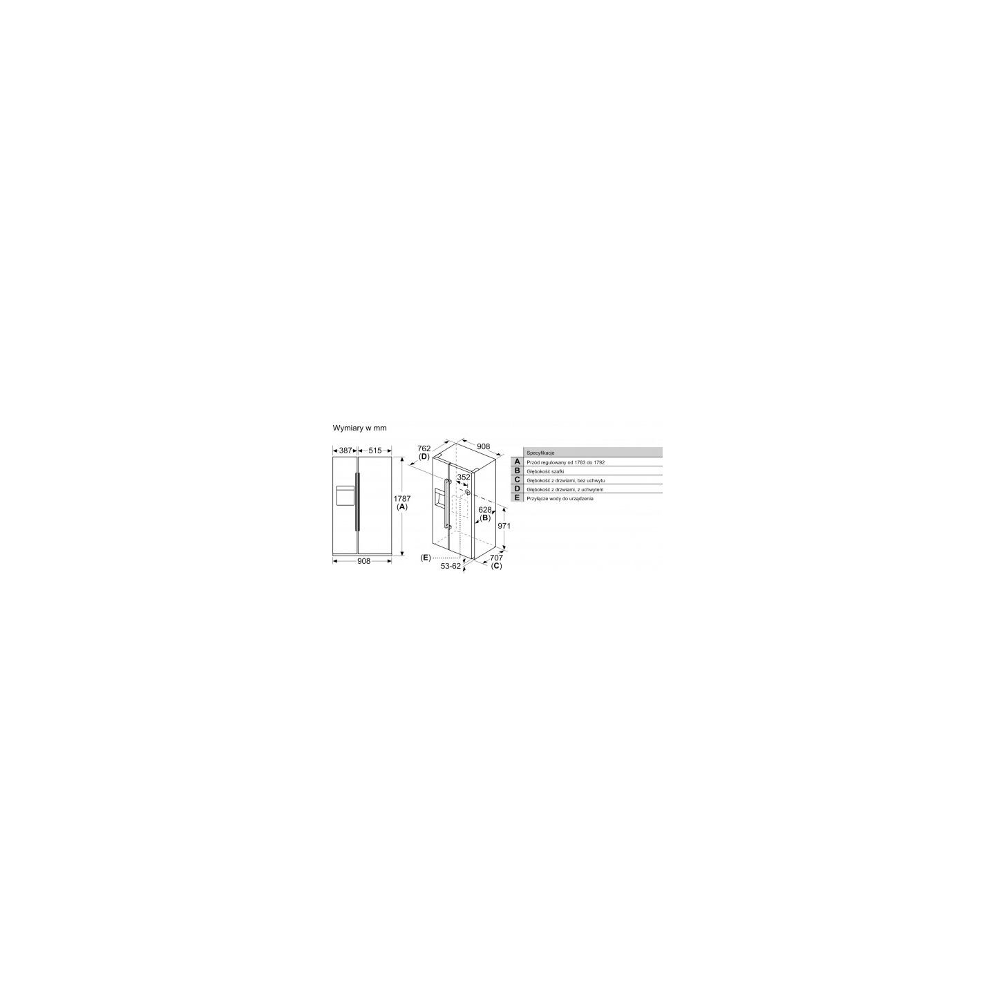 Bosch KAD93ABEP Side-by-Side Fridge Freezer