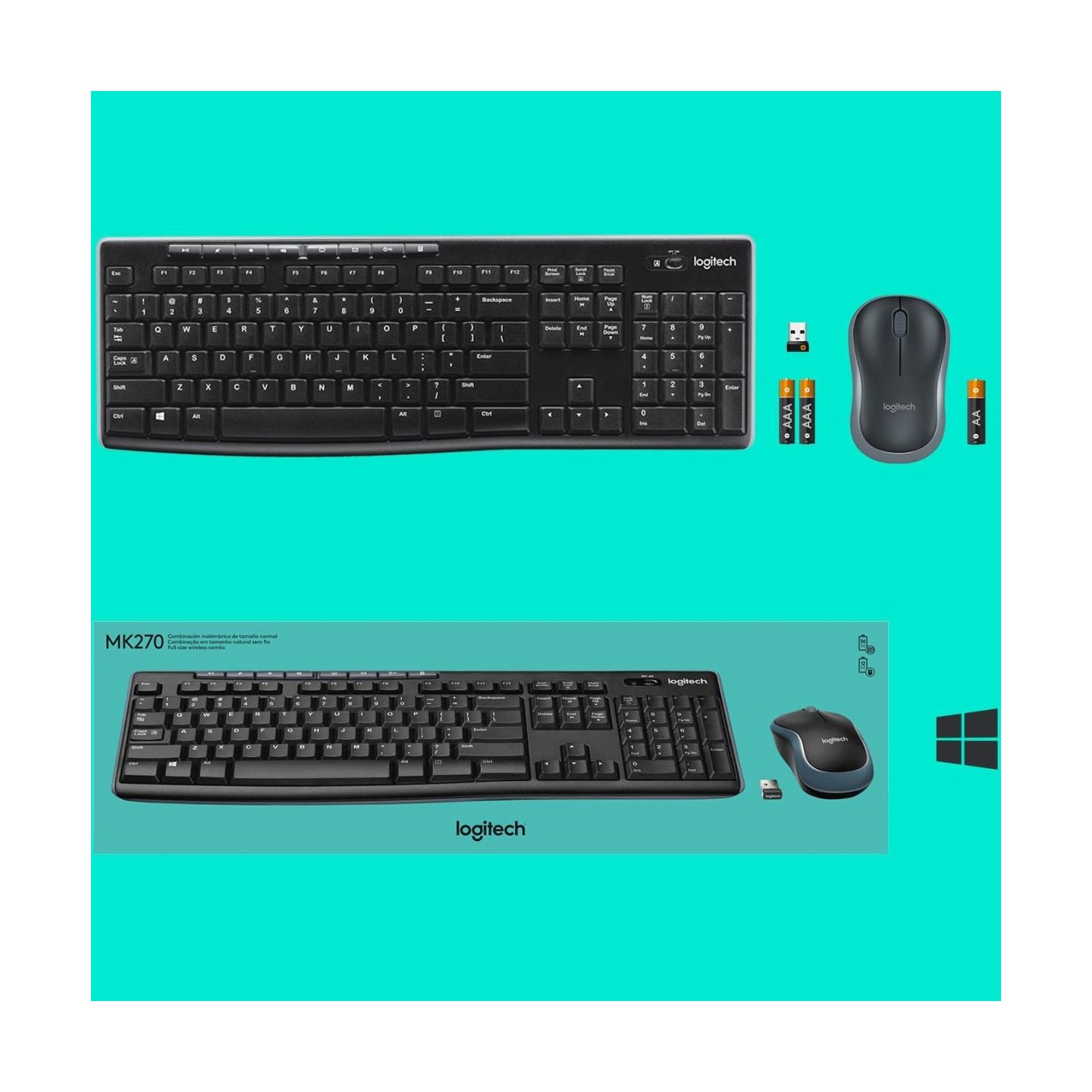 Logitech LOGI MK270 Wireless Combo black USB (US)