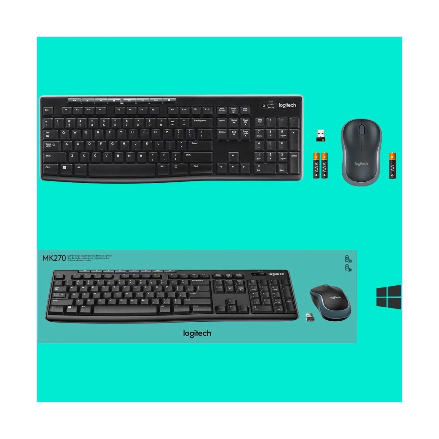 Logitech LOGI MK270 Wireless Combo black USB (US)