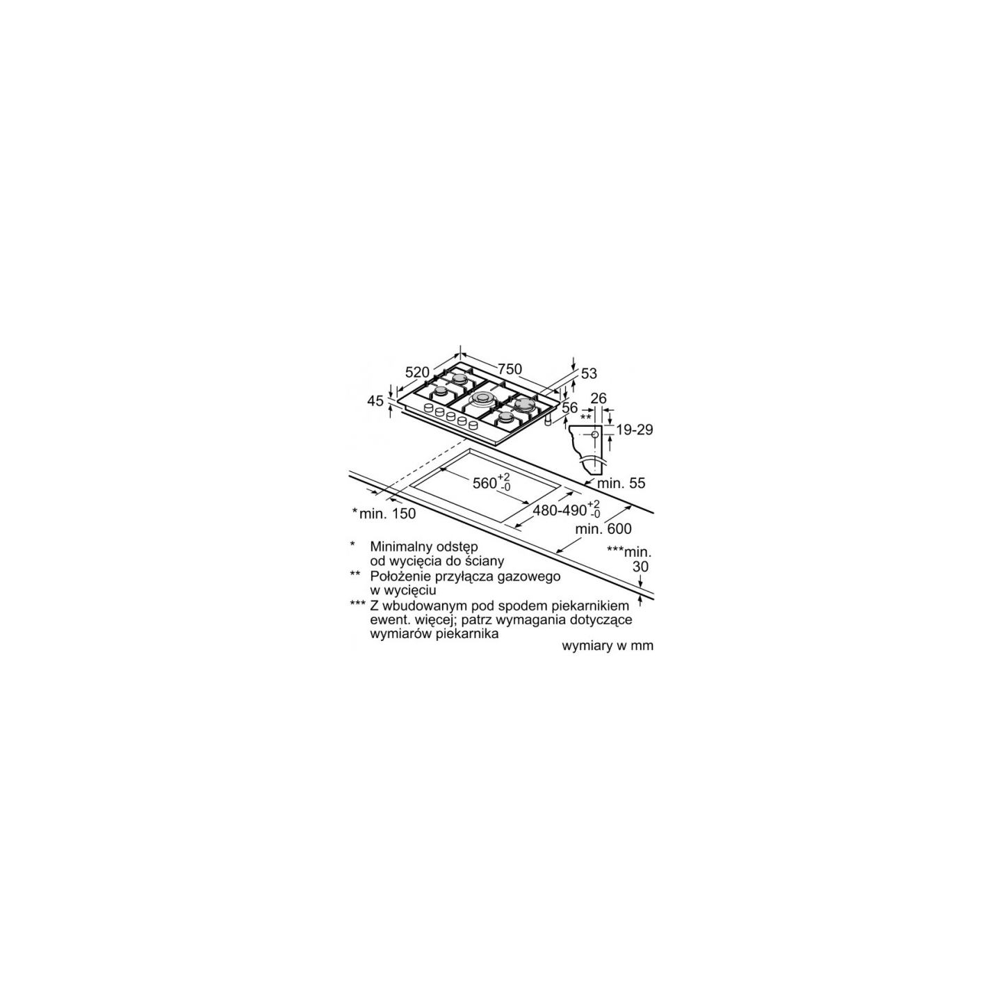 Bosch Gas hob PGQ7B5K90