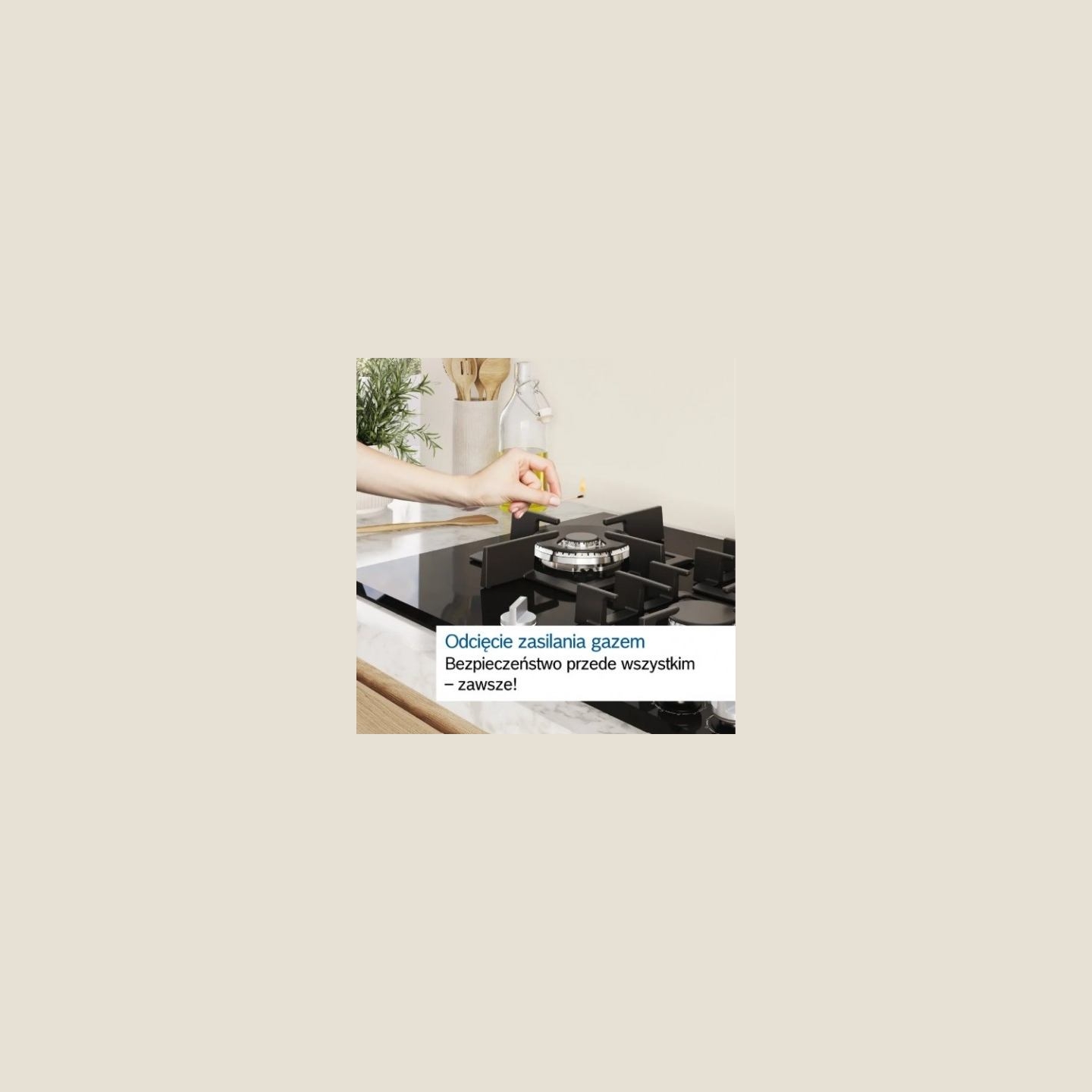 Bosch Gas hob PCQ7A5I90 75 cm inox