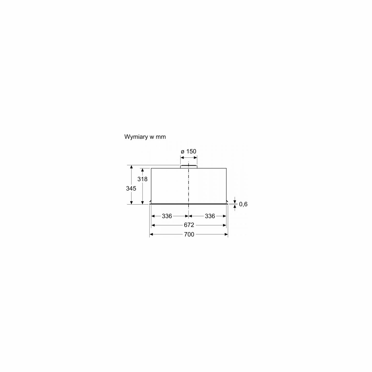 Bosch Hood DLN78PC60 Serie8 70cm
