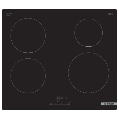 Bosch | Hob | PUE611BB5E | Induction | Number of burners/cooking zones 4 | Touch | Timer | Black