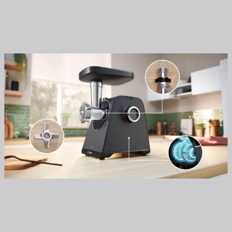 Bosch Food Mincer | MFWS430B | Black | Number of speeds 2 | Throughput (kg/min) 2.5