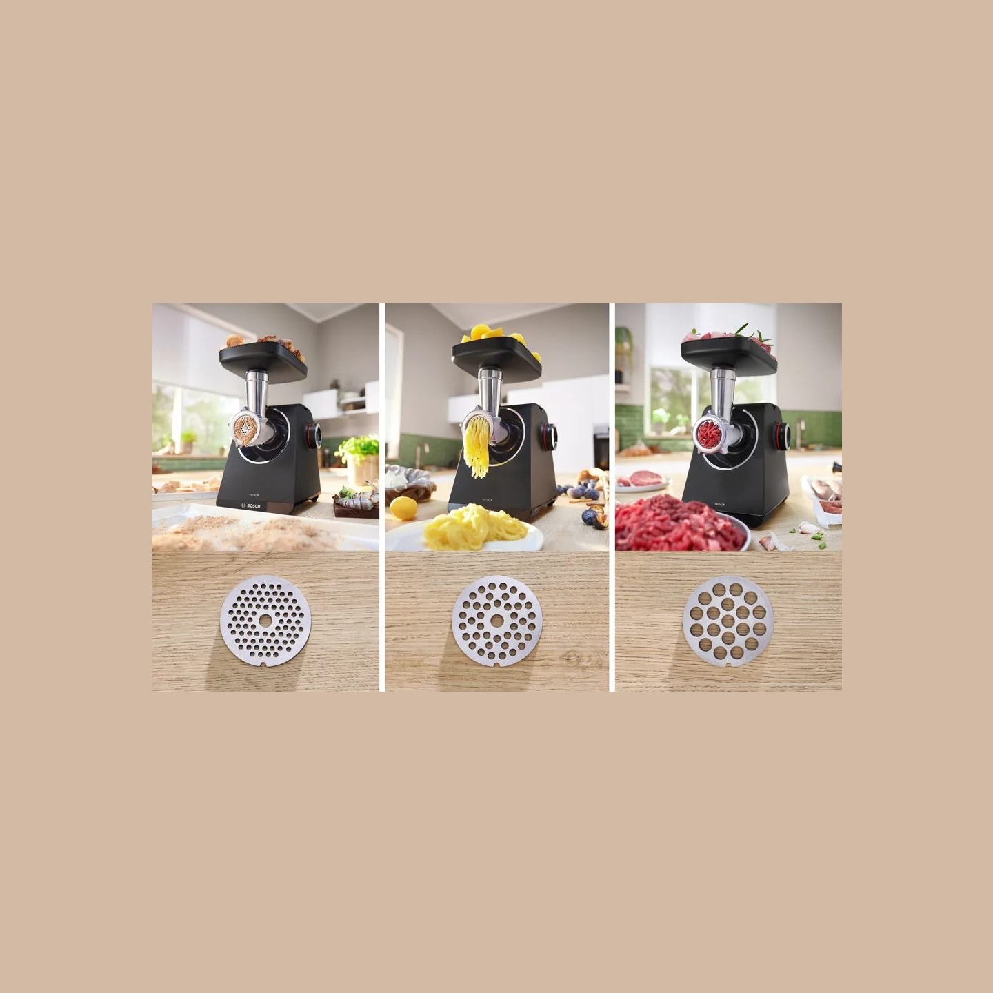 Bosch Food Mincer | MFWS430B | Black | Number of speeds 2 | Throughput (kg/min) 2.5