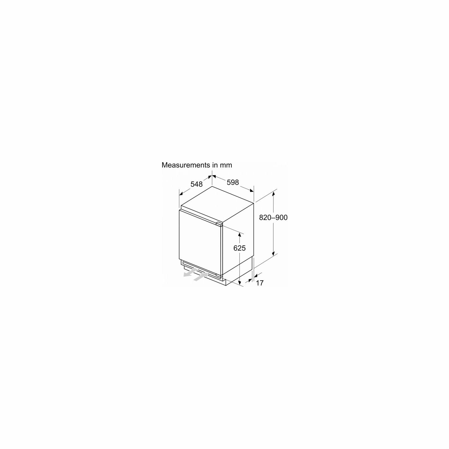 Bosch Fridge-freezer undercounter KUL22VFD0
