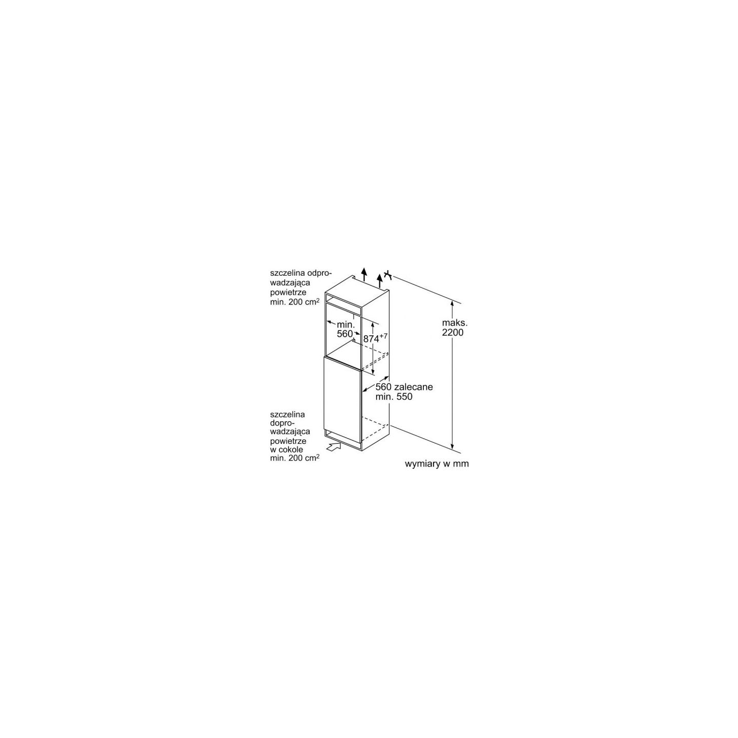 Bosch Fridge-freezer KIL22NSE0
