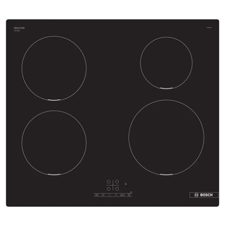 Bosch Hob | PIE611BB5E | Induction | Number of burners/cooking zones 4 | Touch | Timer | Black | Display