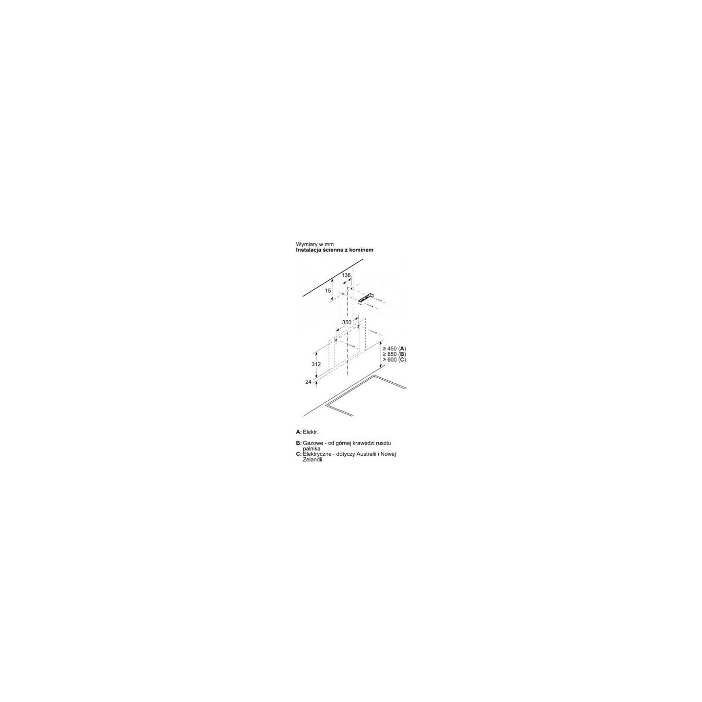 Bosch DWK65DK20 Hood white glass