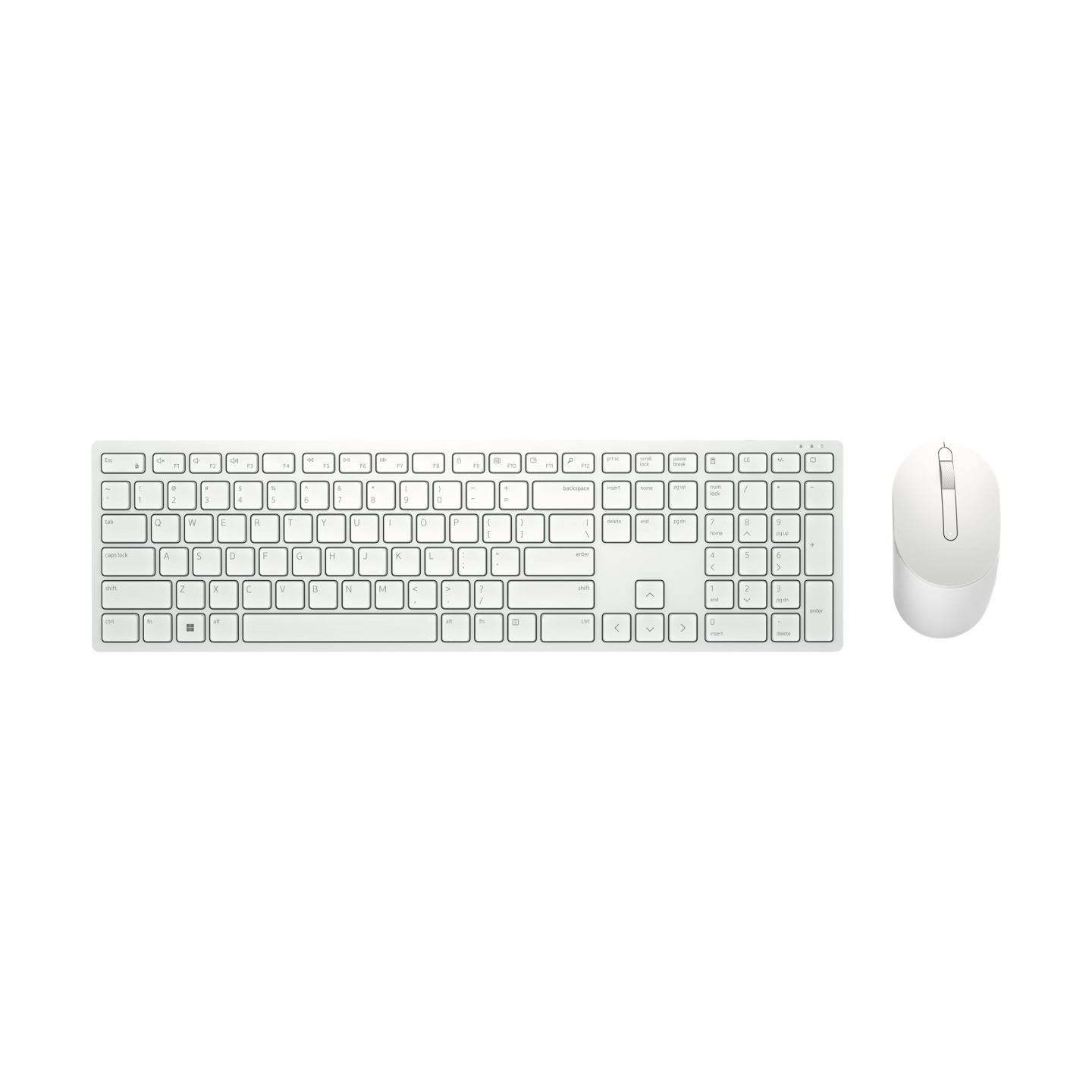 Dell Pro Wireless Keyboard and Mouse - KM5221W - US International (QWERTY) - White / 580-AKEZ