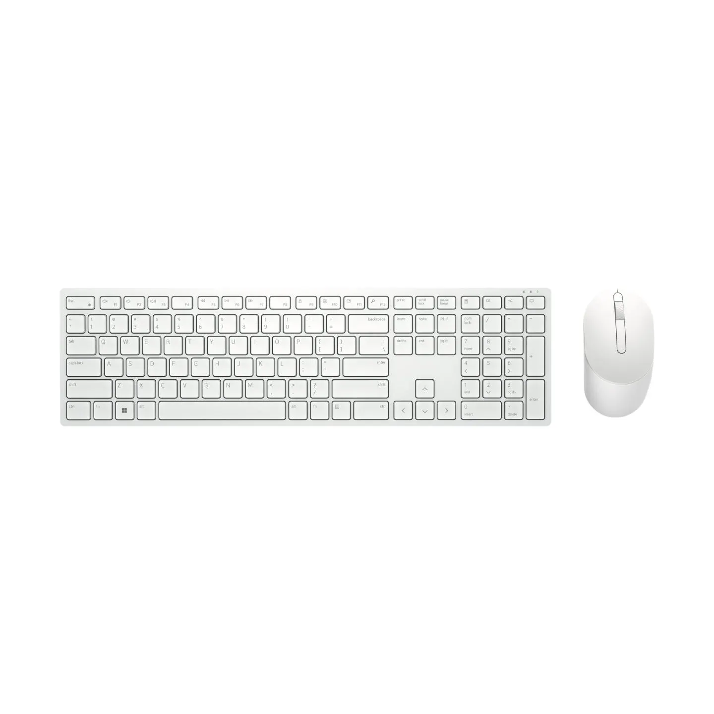 Dell Pro Wireless Keyboard and Mouse - KM5221W - US International (QWERTY) - White / 580-AKEZ