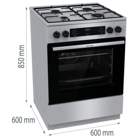 Gorenje Gas-electric cooker GKS6C70XJ