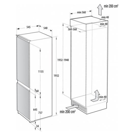 Gorenje Fridge-freezer NRKI519E41