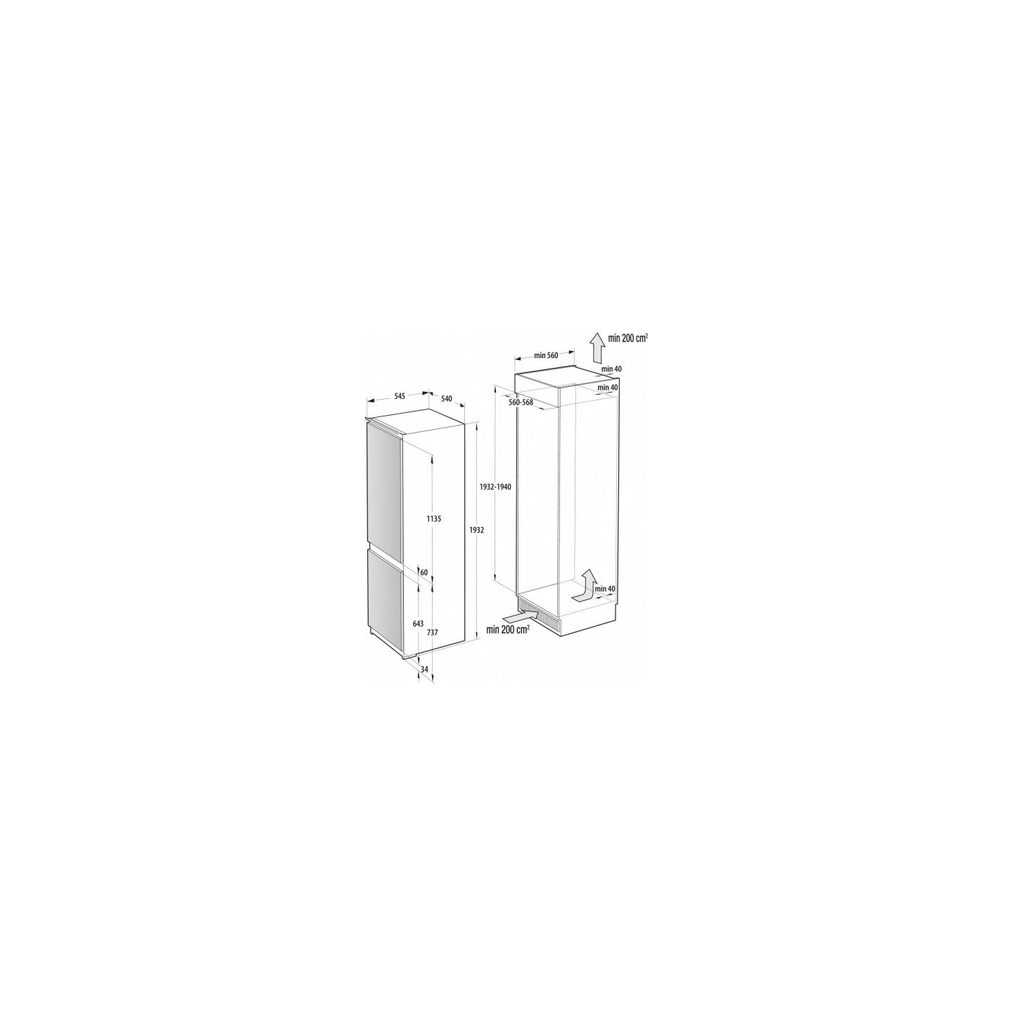 Gorenje Fridge-freezer NRKI519E41