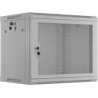 Lanberg Wall-Mount rack cabinet 19 inches 9U 600x450, perforated door (Flat Pack) grey