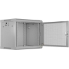 Lanberg Wall-Mount rack cabinet 19 inches 9U 600x450, perforated door (Flat Pack) grey