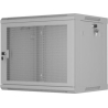 Lanberg Wall-Mount rack cabinet 19 inches 9U 600x450, perforated door (Flat Pack) grey