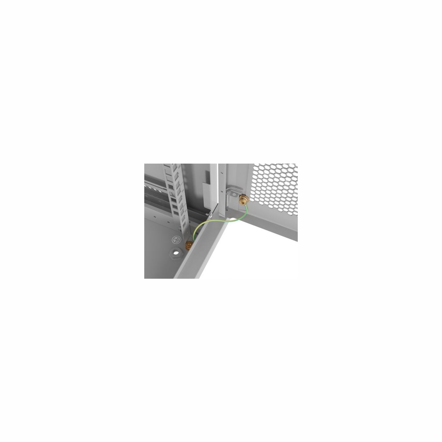 Lanberg Wall-Mount rack cabinet 19 inches 9U 600x450, perforated door (Flat Pack) grey
