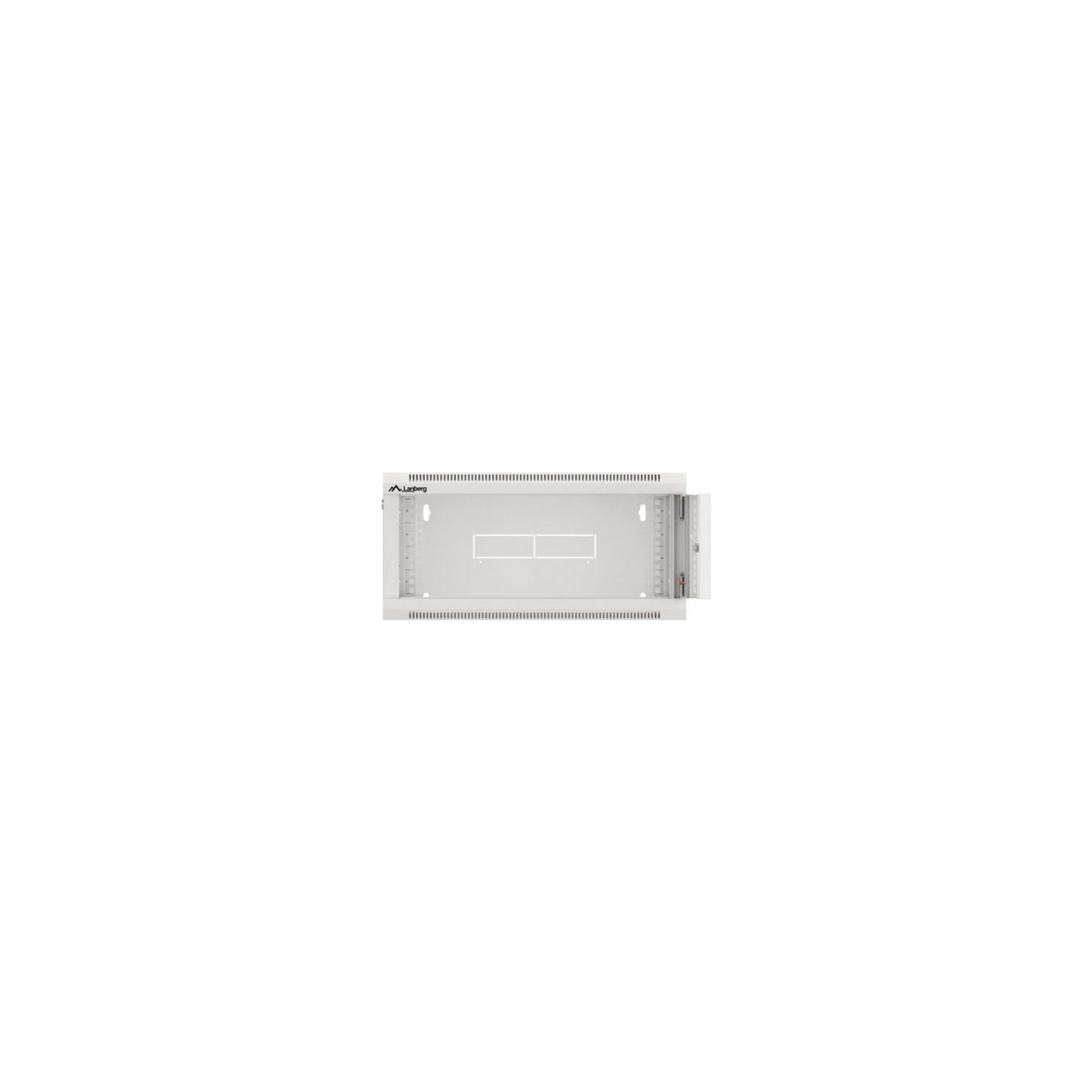 Lanberg 19-inch 4U 600 hanging rack installation cabinet, gray with glass doors (folded)