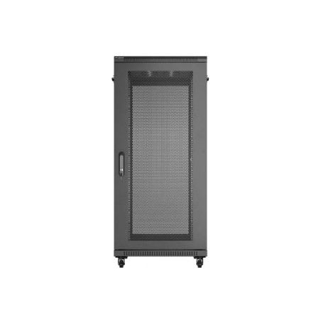 Lanberg 19-inch 27U floor-standing rack cabinet, 600x1000, mesh door, (flat-pack), black