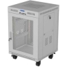 Lanberg 19-inch 15U floor-standing rack cabinet, 600x600, perforated door, LCD (flat-pack), grey