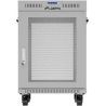 Lanberg 19-inch 15U floor-standing rack cabinet, 600x600, perforated door, LCD (flat-pack), grey