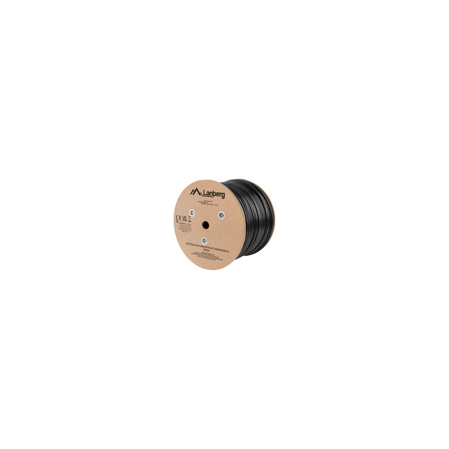 Lanberg Cable LAN SFTP cat.7 305m wire outdoor CU FLUKE PASSED black