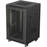 Lanberg 19-inch 18U floor-standing rack cabinet, 600x800, perforated door, (flat-pack), black