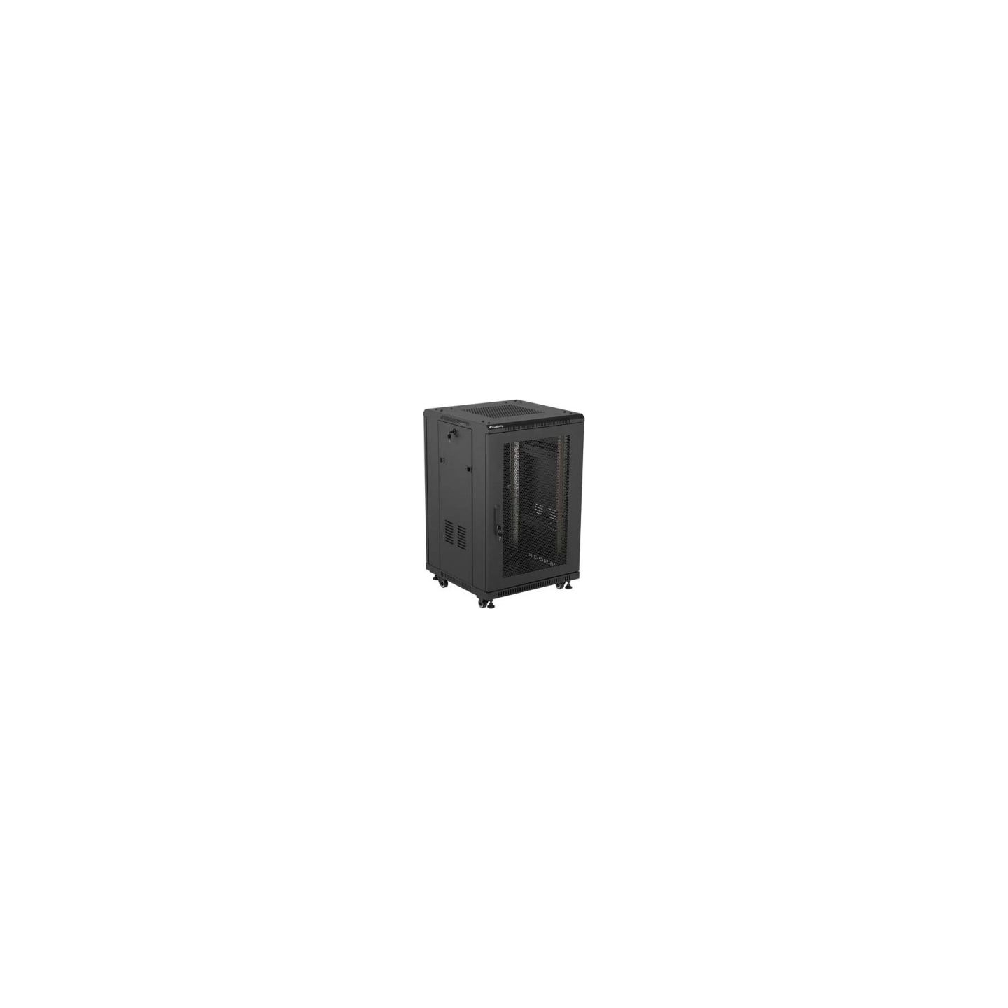 Lanberg 19-inch 18U floor-standing rack cabinet, 600x800, perforated door, (flat-pack), black