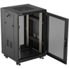 Lanberg 19-inch 18U floor-standing rack cabinet, 600x800, perforated door, (flat-pack), black