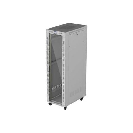 Lanberg 19-inch 42U floor-standing rack cabinet, 600x1000, glass door, LCD (flat-pack), grey