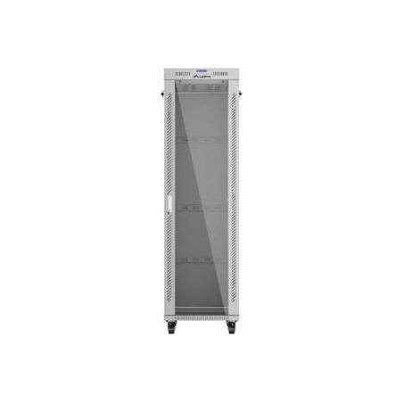 Lanberg 19-inch 42U floor-standing rack cabinet, 600x1000, glass door, LCD (flat-pack), grey