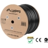 Lanberg Cable LAN FTP CAT-6 305M wire outdoor gel cu fluke, black
